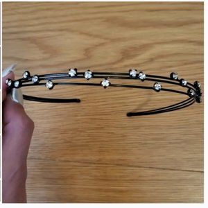 Black Headband with Rhinestones